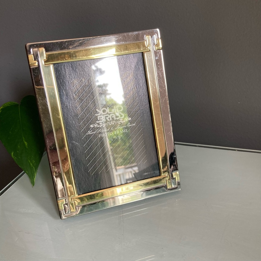 Vintage Solid Brass Picture Frame